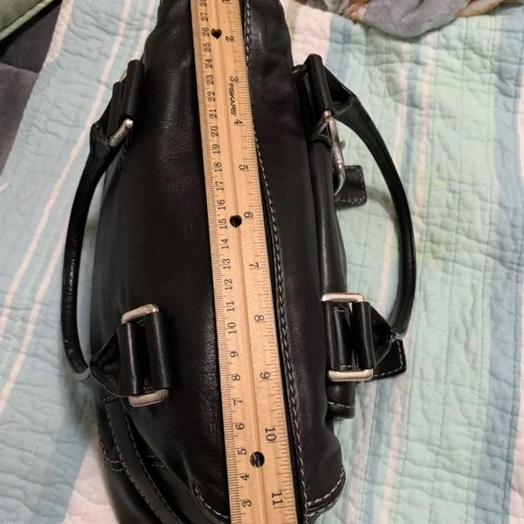 Michael Kors❤️🎁classic📌rare beautiful vintage📌Black Leather satchel - Picture 9 of 16